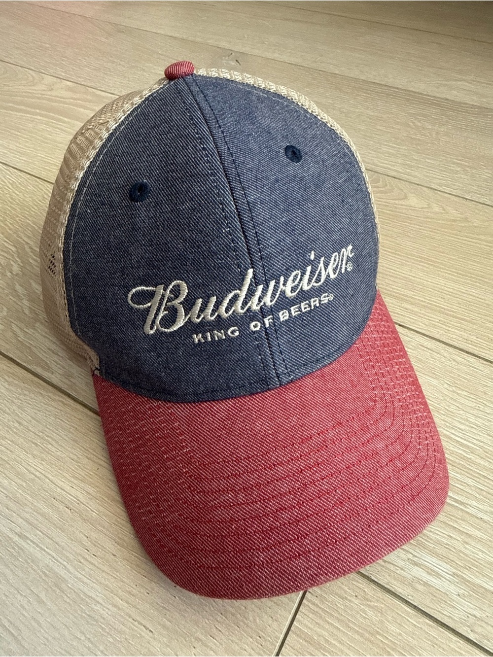 Budweiser “King Of Beers” Snap Back Trucker Hat OS Adjustable USA